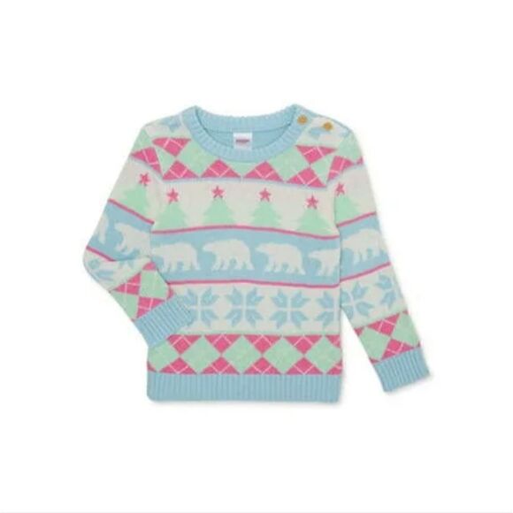 Nwt 3T Toddler Unisex Boy or Girl Christmas Sweater Holiday Time - Picture 1 of 7